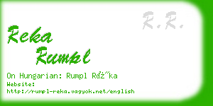 reka rumpl business card